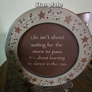 Decorative Star Plate with Inspirational Quote